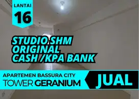 Jual STUDIO SHM Lantai 16 Apartemen Bassura City CASH KPA Bank