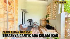 Dijual Cepat Rumah Tipe 50/72 Terasnya Bagus ada kolamnya
