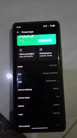 Infinix NOTE50S 5G, Ram 8+8Gb, 256Gb