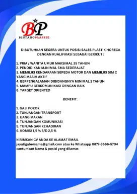 Lowongan kerja sales horeca