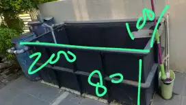 Jual Bak Bekas Ikan serbaguna lengkap 2 Tangki filter n Pompa Celup