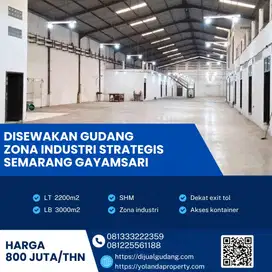 Gudang Super Strategis untuk Sewa di Gayamsari Semarang – 2.200m² Tanah, 3.000m² Bangunan