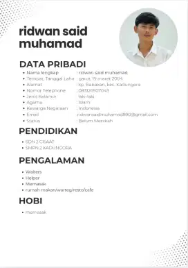 Berniat mencari kerja