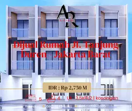 Dijual rumah brand new Jl. Tanjung duren barat jakarta barat