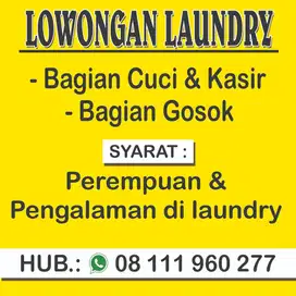 Lowongan kerja laundry