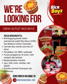 Crew F&B Toko Ricebowl Rice Boyz