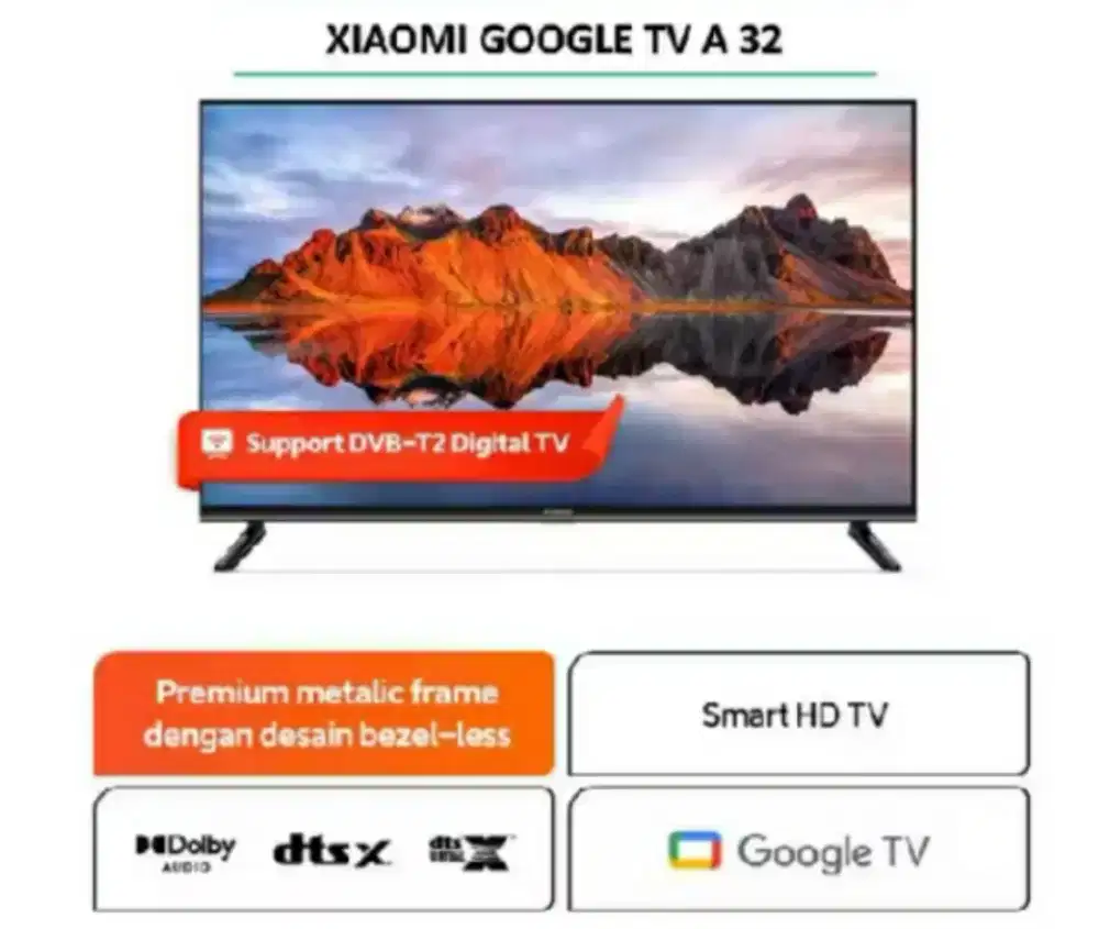 Google tv xiaomi 32 inch A2 sudah digital tv dan google tv