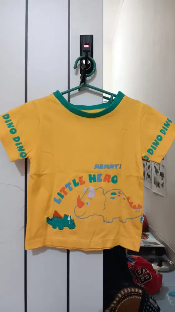 Kaos anak dino kuning