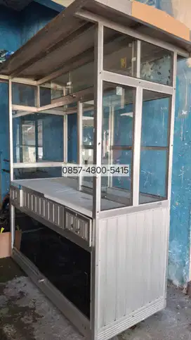 Rombong Gerobak Jualan aluminium bagus awet