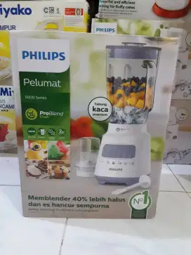 Blender Philips 2 Liter kaca / beling HR 2222 Ready abu dan hijau