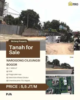 Lahan komersil di Narogong dekat kota wisata