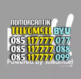 (bisa COD) Nomor Cantik Kartu TELKOMSEL by.U byU Kuarted 7777099 #3