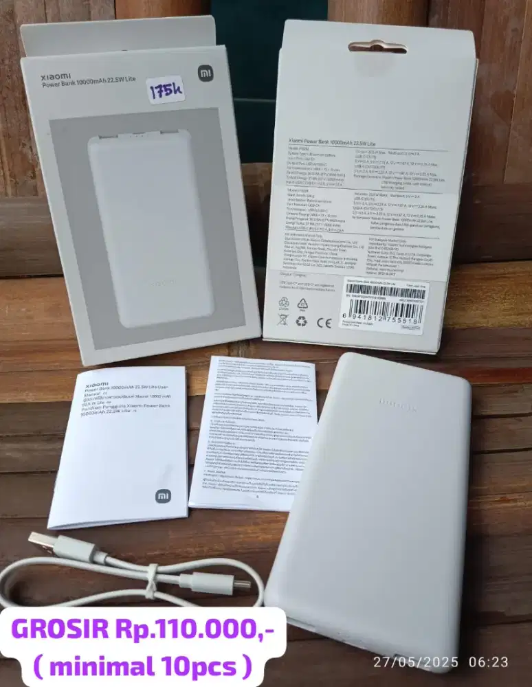 GROSIR Powerbank Xiaomi 10000mah 22,5W ( GARANSI RESMI )