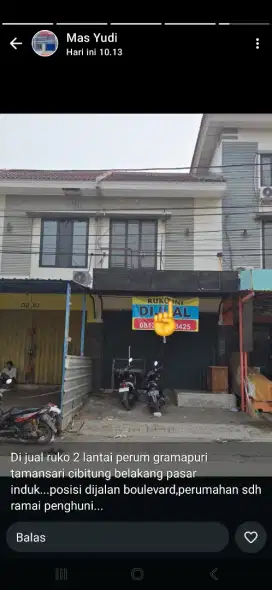 Dijual Ruko 2 lantai