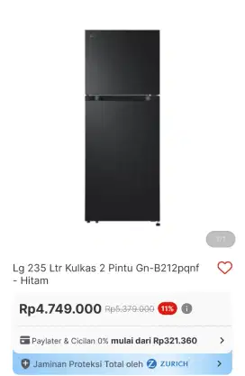 Kulkas Lg 2 pintu
