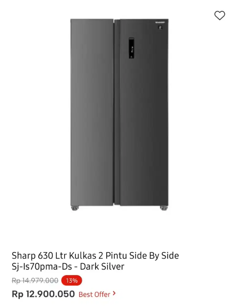 KULKAS SHARP SBS 630 LITER