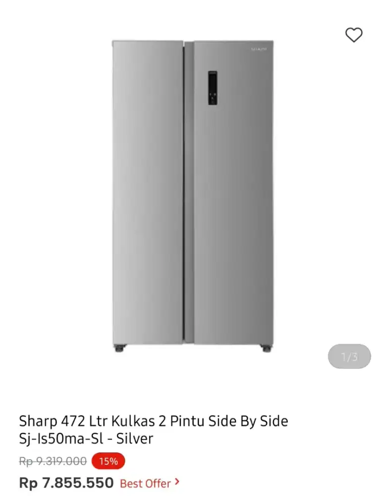 KULKAS SHARP SBS 472 LITER