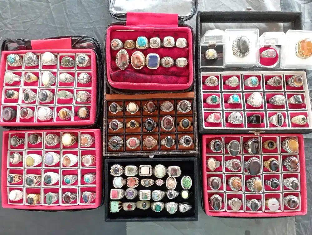 cincin batu akik, fokay & permata