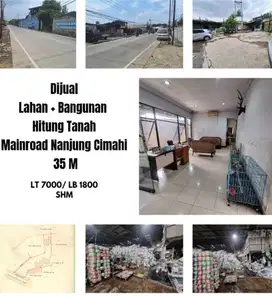 Termurah! Lahan dan Bangunan Hitung Tanah di Mainroad Nanjung Cimahi