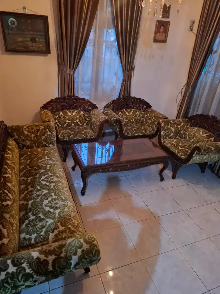 Kursi atau sofa kayu jati asli