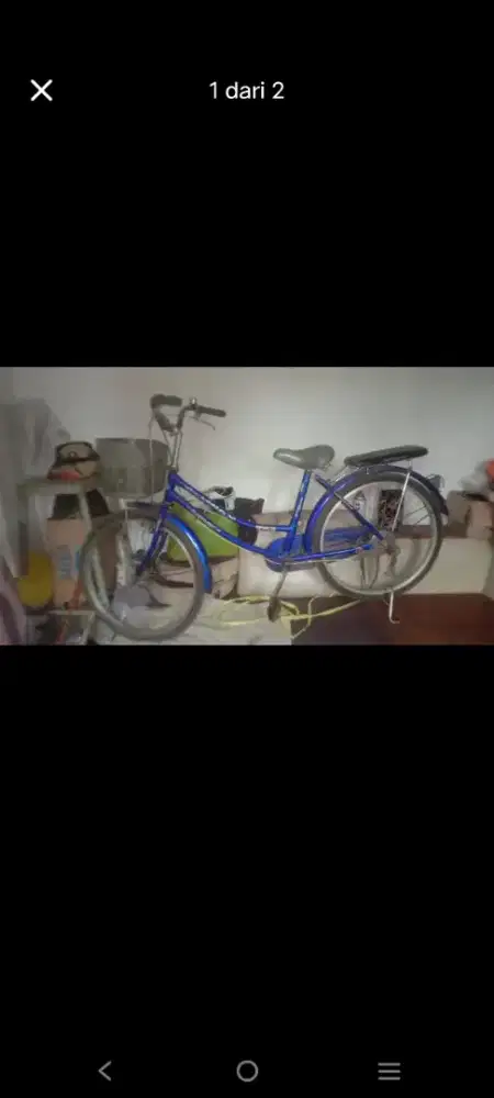 Sepeda mini jie yang warna biru