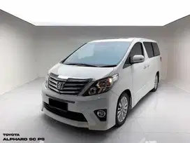 TOYOTA ALPHARD SC PS 2.4 2012 WHITE ON BLACK