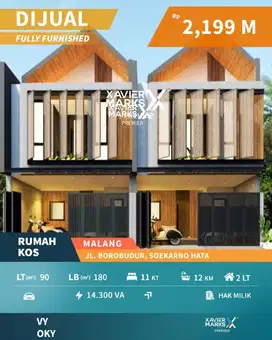 g079 Rumah Kost Eksklusif (Indent) di Borobudur Suhat Malang
