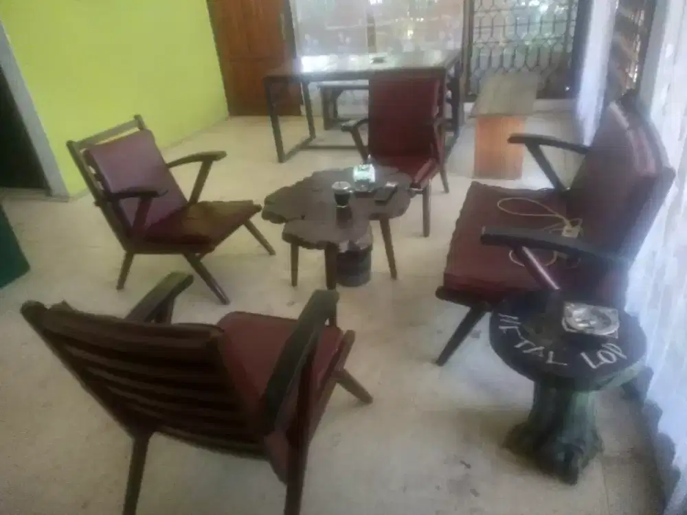 Meja kursi tamu jati