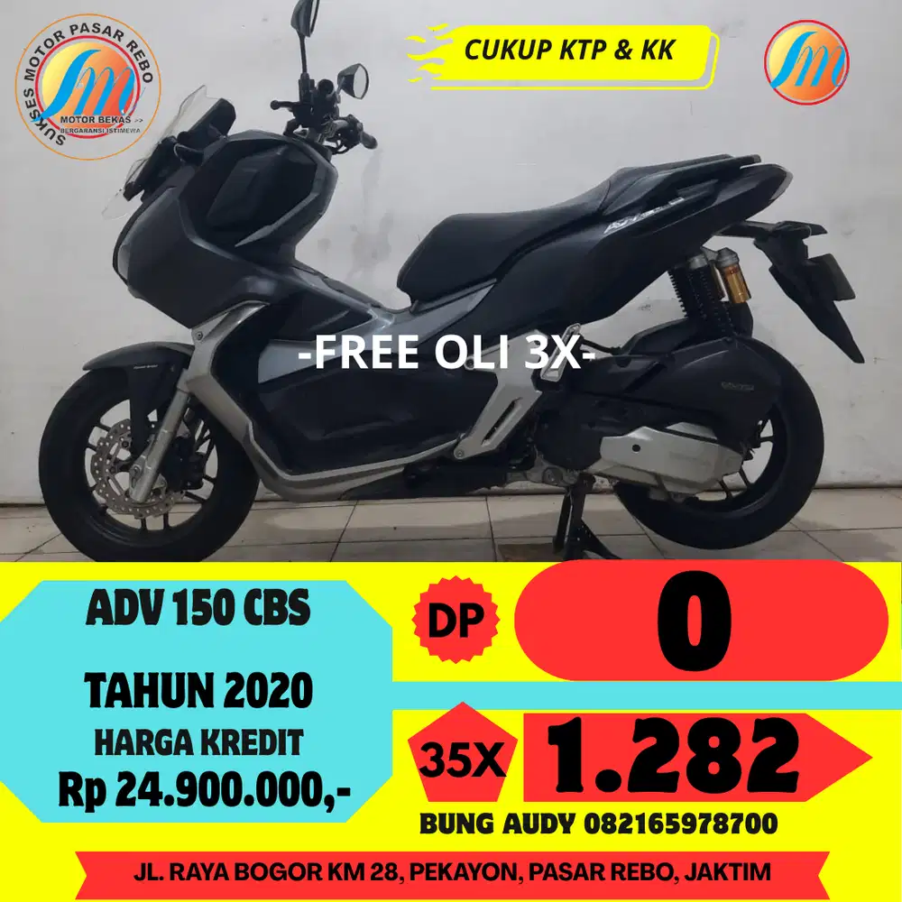 HONDA ADV 150 CBS TAHUN 2020 GRATIS KIRIM SEJABODETABEK, BERGARANSI