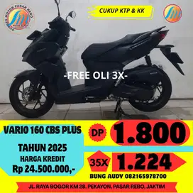 HONDA VARIO 160 CBS TAHUN 2025 BISA CASH KREDIT ATAU TUKAR TAMBAH