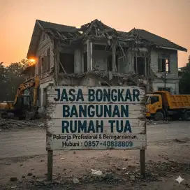 js bongkar bangunan buang puing uruk sampah ranting pohon jogja