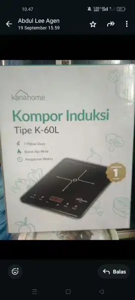 Dijual kompor elektrik Kanahome