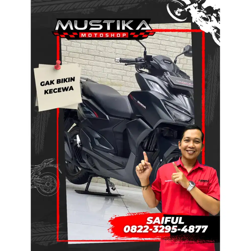 Perfect Condition!!Honda Vario 160cc 2023 Black N Asli Mulus-Mustika