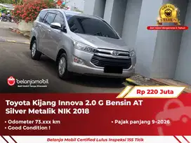 [ GARANSI 5TH ] Toyota Kijang Innova 2.0 G Bensin AT Silver 2018/2019