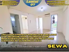 Sewa 6Bulanan Siap Pakai! 3BR UNFURNISHED LantaiRendah Di Bassura City