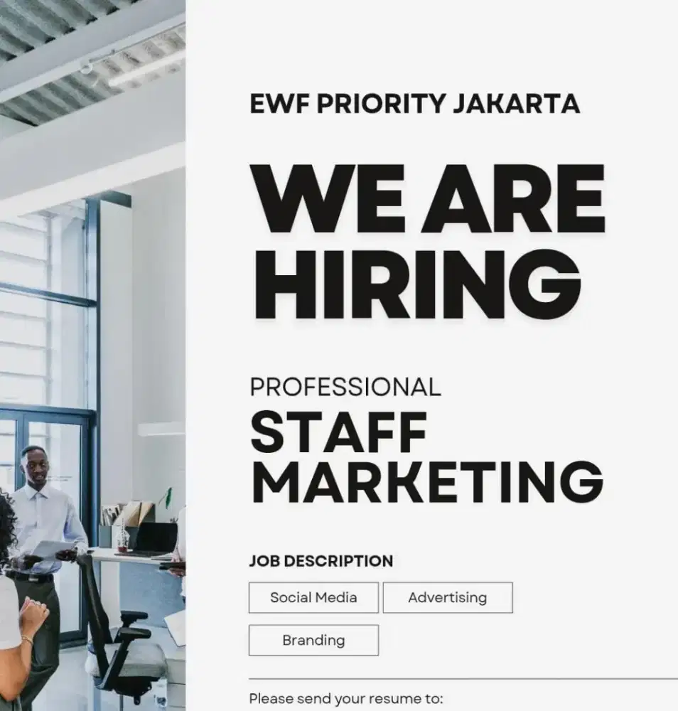 OPENING LOWONGAN KERJA UNTUK PRIA/WANITA
