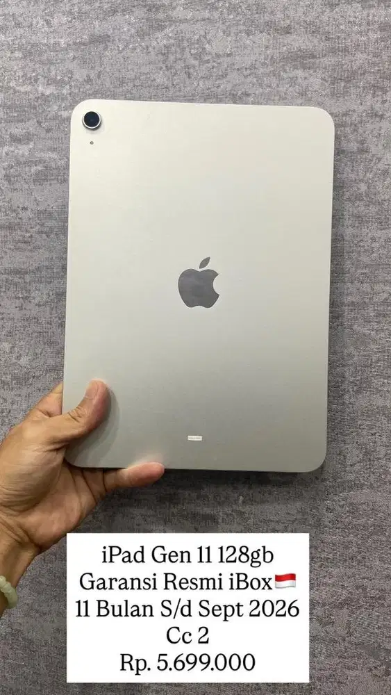 Ipad gen 11 128gb ibox garansi Sept 2026