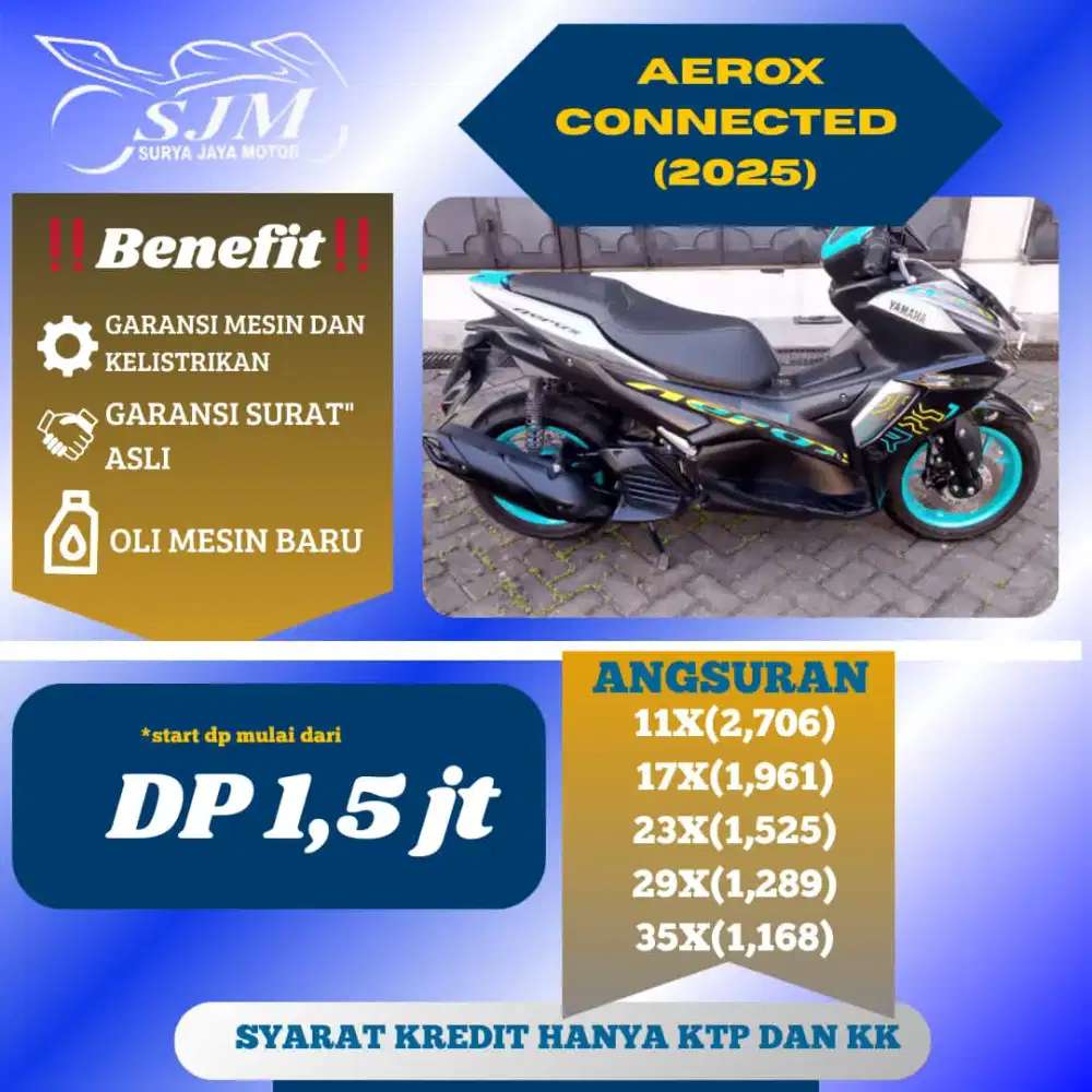Aerox Connected 2025 (Nik24) Pajak Panjang
