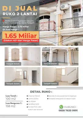 Jual Ruko Bagus Murah di Grand Ngaliyan Square, Semarang