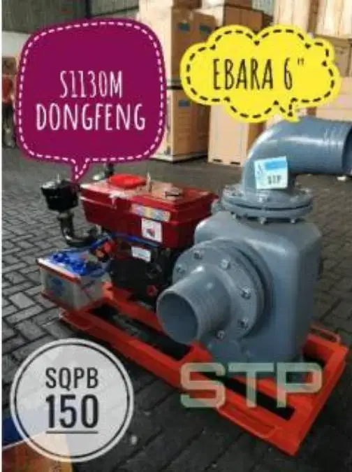 Pompa ebara dengan engine dongfeng