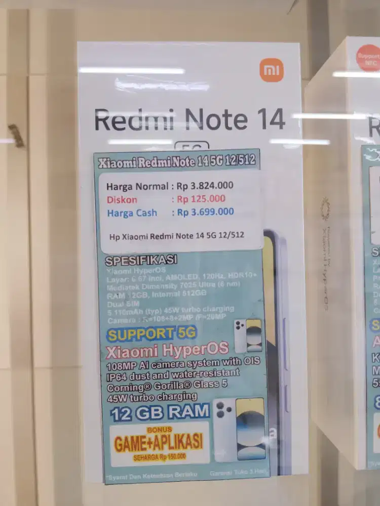 REDMI NOTE 14 5G RAM 12/512