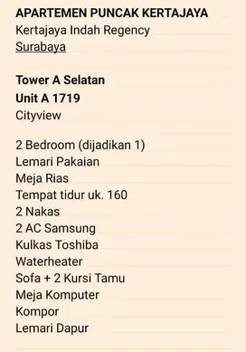 Apartemen Puncak Kertajaya