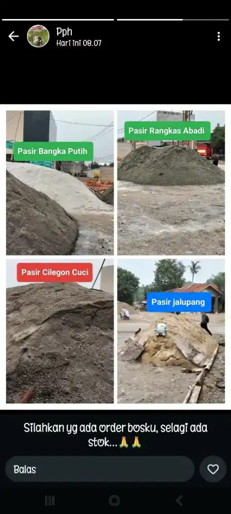 Jual pasir berkualitas siap kirim jabodetabek