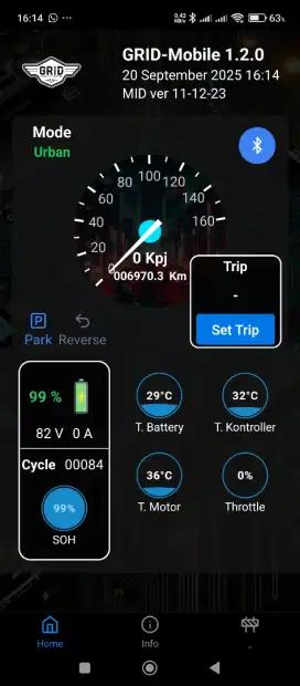 Baterai gesits G1 Raya cycle 84 soh 99%