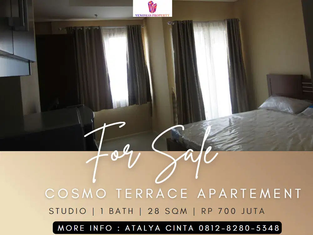 Jual Apartement Cosmo Terrace High Floor Type Studio Furnished View GI