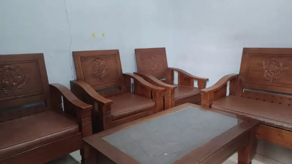 1 set kursi tamu kayu jati