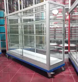 Etalase RODA BESAR & SIKU BESI Panjang 1,5M || Buat toko