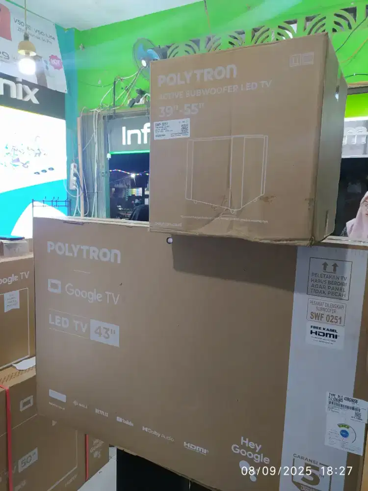 Tv Polytron 43 inch Google tv speaker Soundbar