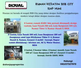 Rmh Kedaton 2LT Siap Huni SHM Tgh Kota BSB Dkt Uptown Mall Harga 1M-an