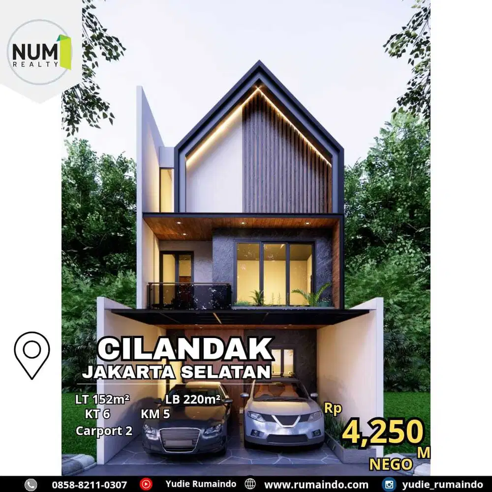 Rumah Scandinavian Private Pool Dekat Transmart Cilandak KKO